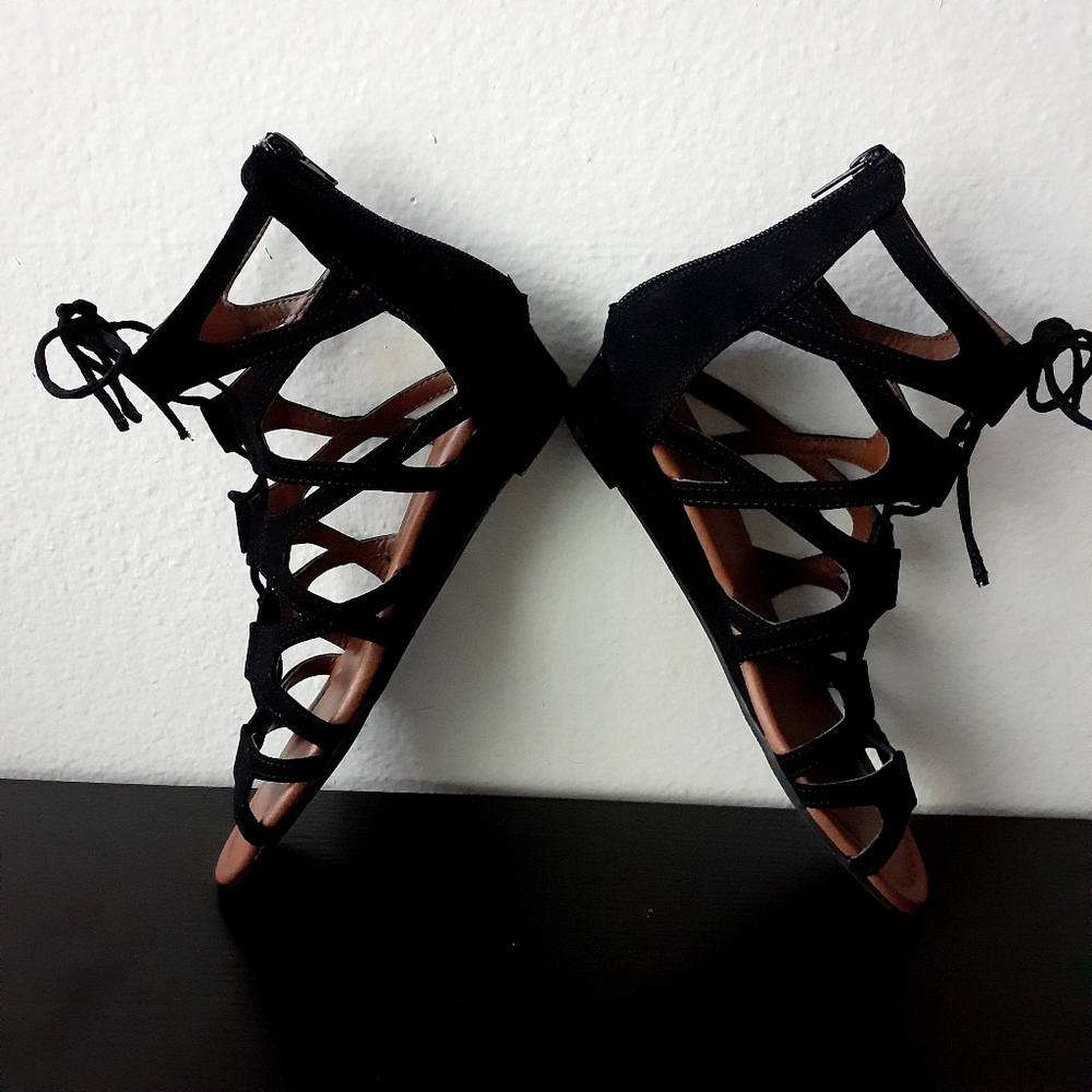 Black Gladiator Sandals by Crown Vintage Size 8.5